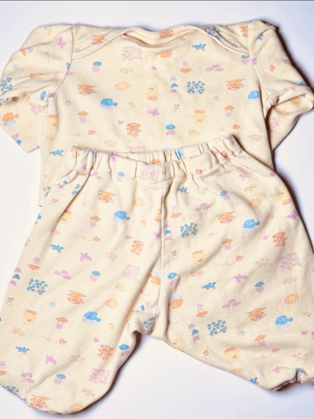 Vintage 80s Sesame Street Pastel Shirt & Pants Set Size S 6M Made in Canada